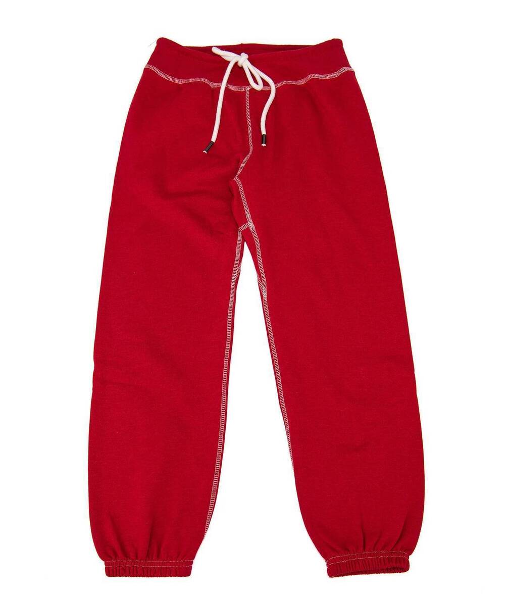 NEW KATIE J NYC girls vintage sweatpants in camp red
